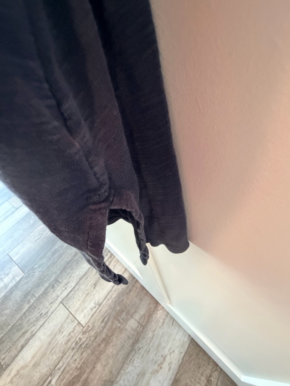 J Jill Pima Cotton Tee Womens Scoop Neck Elbow Sleeve Black Soft Basic Top L - Picture 3 of 8